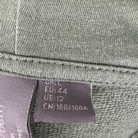 Sweaty Betty Green Hoodie V-Neck Long Sleeve Fleece Pullover Size L Large - Picture 8 of 10